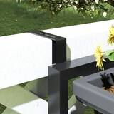 thumbnail of Pflanzkübel vertikal 56x42x100 cm mit 3 Ebenen und Entwässerungslöchern, wetterfester Kunststoff mit Stahlrahmen, Dunkelgrau