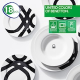 thumbnail of Benetton - Set 18Pcs Vajilla Porcelana Diseño Logo Estampado Negro