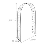 thumbnail of Relaxdays Rosenbogen Metall, Torbogen Garten, HxBxT: 216 x 125 x 36 cm, Vintage, Rankbogen für Kletterpflanzen, schwarz
