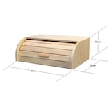thumbnail of Panera de madera grande encimera sobremesa guardar pan bollos puerta corredera