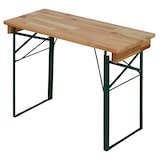 thumbnail of METRO PROFESSIONAL Juego de mesa y bancos de 3 piezas, madera de pino/acero, 1 mesa, 2 bancos, marrón/verde natural