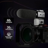 thumbnail of Caméscope Numérique 4K HD Vision Nocturne Zoom Optique 12X WiFi Avec Microphone YONIS
