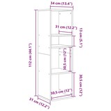 thumbnail of vidaXL Bücherregal Artisan-Eiche 34x31x112 cm Holzwerkstoff