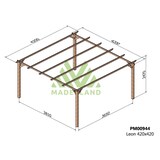 thumbnail of Pérgola madera LEÓN • 420x420 cm • tratada • madera maciza
