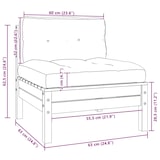 thumbnail of vidaXL Garten-Mittelsofa mit Kissen Weiß Massivholz Kiefer