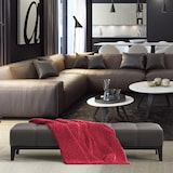 thumbnail of Intirilife weiche Kuscheldecke 200 x 150 cm in GLUT ROT - Flauschig warme Decke als Couchdecke Wohndecke Fleecedecke Indoor Outdoor