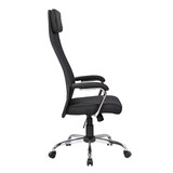 thumbnail of Dmora Sedia da ufficio Canberra, Poltrona presidenziale con braccioli, Sedia ergonomica da ufficio, 65x65h126/136 cm, Nero