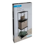 thumbnail of WellHome - Stellingkast met 3 stoffen vakken en metalen buizen H.98cm