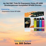 thumbnail of 4er Set D&C Tinte für Expression Home XP-4200 Druckerpatronen kompatibel XP4200 Drucker