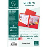 thumbnail of Exacompta "25er Packung Aktenmappen ROCK""S"" 210 mit 2 Innenfächern aus Manila-Karton - doppelt A4 oder A3"