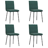 thumbnail of Chaises à manger lot de 4 Vert foncé Velours Modèle Unique Chic