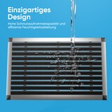 thumbnail of Fußmatte außen 50x80 cm mit silbernem Aluminium Rand für Innen- und Außenbereich, Aluminium Schuhabstreifer mit Polypropylen-Fasern