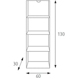 thumbnail of King Home Bibliothèque à 4 compartiments en bois plaqué avec pieds en bois blanc