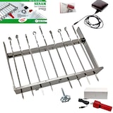 thumbnail of Schaschlik Spießdreher Edelstahl Sesam für 9 Spieße Motor Powerbank USB Spieße