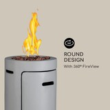 thumbnail of Crete Gas-Feuerstelle 13 kW Flüssiggas Edelstahl Hellgrauer Stein