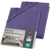 thumbnail of Jersey Spannbettlaken DreamScience für Matratzen bis 22 cm Höhe - Weich & Anschmiegsam, Rundumgummizug, Bügelfrei 90x200 - 100x200 cm (2er Pack) lila