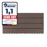 thumbnail of Klickfliese Terrassendiele "Royal" - 30 x 60 cm - Für Innen und Außen geeignet - Witterungsbeständig (Dunkelbraun)