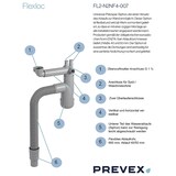 thumbnail of PREVEX Flexloc Universal-Platzspar-Siphon für Küchenspüle, flexibles Ablaufrohr | aus recyceltem Kunststoff