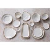 thumbnail of 6 Olympia Kiln driehoekige borden krijtwit | 23cm | Porselein | Borden