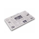 thumbnail of Einschlagpapier aus Pergament-Ersatzpapier im Newspaper-Design 1/4 Bogen 50 x 37,5 cm – fettresistent, nassfest, weiß oder braun: Farbe - Weiß