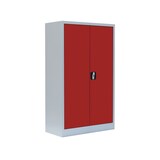 thumbnail of Lüllmann® Flügeltürenschrank, 3 OH, 1200 x 800 x 383 mm, lichtgrau/feuerrot