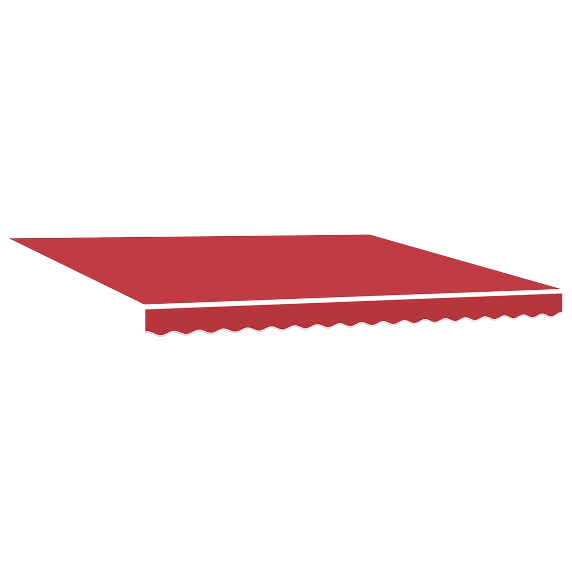 vidaXL Ersatzstoff für Sonnenschirme für 4x3 m Rahmen Rot