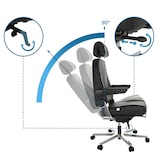 thumbnail of Silla de oficina / sillón ejecutivo 24 HOURS F cuero negro hjh OFFICE