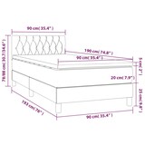 thumbnail of vidaXL Boxspringbett mit Matratze & LED Dunkelbraun 90x190 cm Stoff