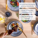 thumbnail of James Cooke Azure Vintage Müsli Schalen 2er-Set Steingut Ø 16 cm blau weiß gestreift