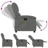 thumbnail of vidaXL Massagesessel Dunkelgrau Stoff