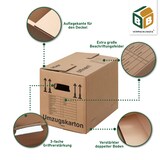 thumbnail of 120 x Umzugskarton Compact 40 kg Traglast stabile Umzugskiste Umzug Umzugsmaterial 2-wellige Movebox BB-Verpackungen