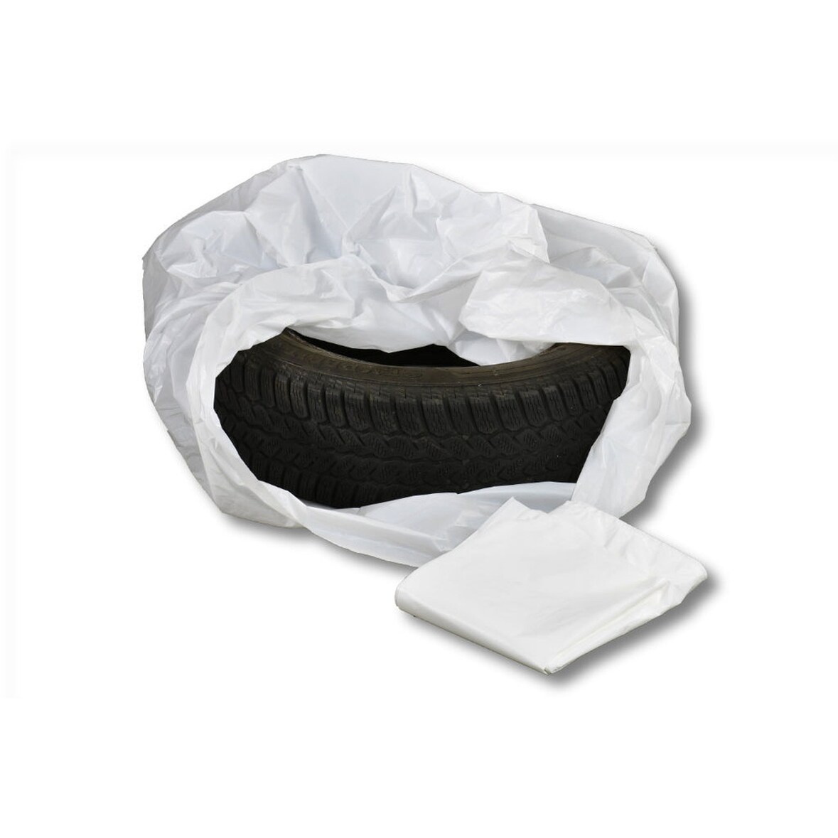 VEPATIM 100 Reifensäcke weiß 780+300×1000mm 30my aus PE bis 21" Räder lose verpackt