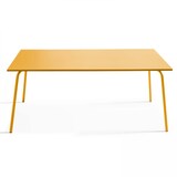 thumbnail of Ensemble table de terrasse et 8 chaises bistrot en acier jaune