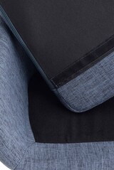thumbnail of Décoshop26 - Lounge-Barhocker x1 skandinavisches Design blauer Stoffsitz Holzbeine Metallfußstütze 10_0004920