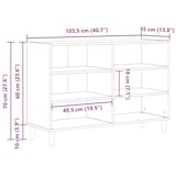 thumbnail of vidaXL Sideboard Schwarze Eiche 103,5 x 35 x 70 cm Holzwerkstoff