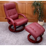 thumbnail of Fernsehsessel Relaxsessel Sessel Pescatori, Kunstleder, mit Hocker ~ bordeaux