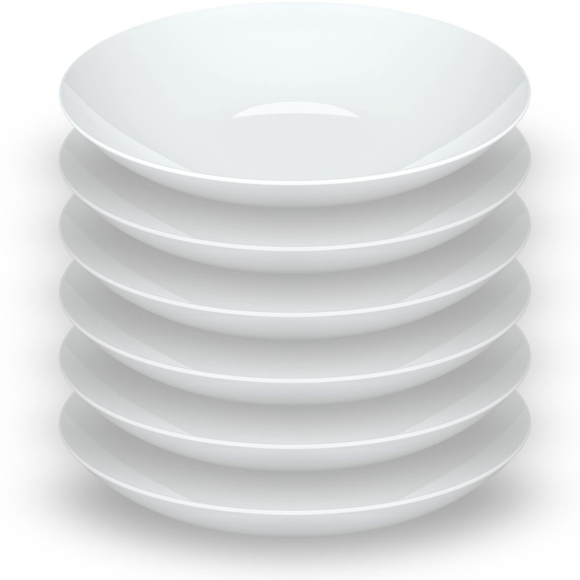 MÄSER by costaverde Teller tief 23,5 cm, 6er Set, weiss, 935213