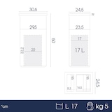 thumbnail of Danieli Store | Papelera con cenicero de pie para exterior negro | Papelera con tapa giratoria | 17 L