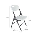 thumbnail of WellHome - Silla catering de estructura metálica acabado blanco 45x53x87 cm