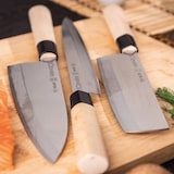 thumbnail of 3 Claveles NIPON - Cuchillo Japonés Usuba 18 cm Acero Inoxidable y Mango Madera de Arce