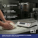 thumbnail of Louis Tellier -  Balance électronique professionnelle -  50kg -  IP53 -  précison 5g -  plateau amovible inox 29,8 x 23,6 cm -  N3673