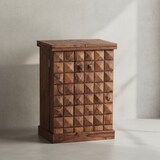 thumbnail of Hausbar Sheesham Massivholz 65x91x50 cm Weinbar ausklappbar, Kleine Bar modern, Barschrank mit Türen, Spirituosenschrank mit Aufbewahrung für