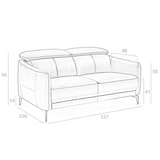 thumbnail of Angel Cerdá  Sofá de 2 lugares estofado em couro de vaca preto com estrutura de madeira de pinho natural  6058C