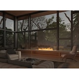 thumbnail of Bruciatore Inserto a Bioetanolo 200cm in Inox nero da incasso o appoggio da 6 lt con vetri inclusi