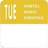 thumbnail of Ensemble d étiquettes codes couleurs Vogue jour de la semaine 24mm (Lot de 7000)