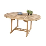 thumbnail of Gartentisch ausziehbar Teak Holz 120 - 170 cm oval BORNEO