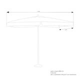 thumbnail of DOMINUSombrellone da giardino 3x4 palo centrale in legno colore Bianco