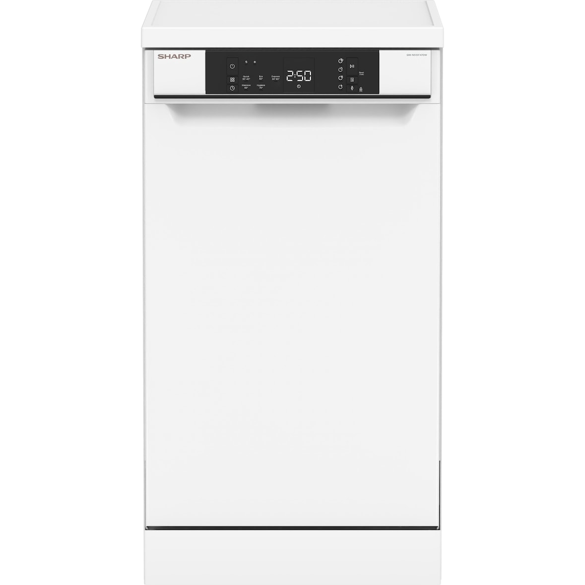 Sharp Freistehender Geschirrspüler (45 cm), QW-NS1DF47DW-DE, 10 Maßgedecke