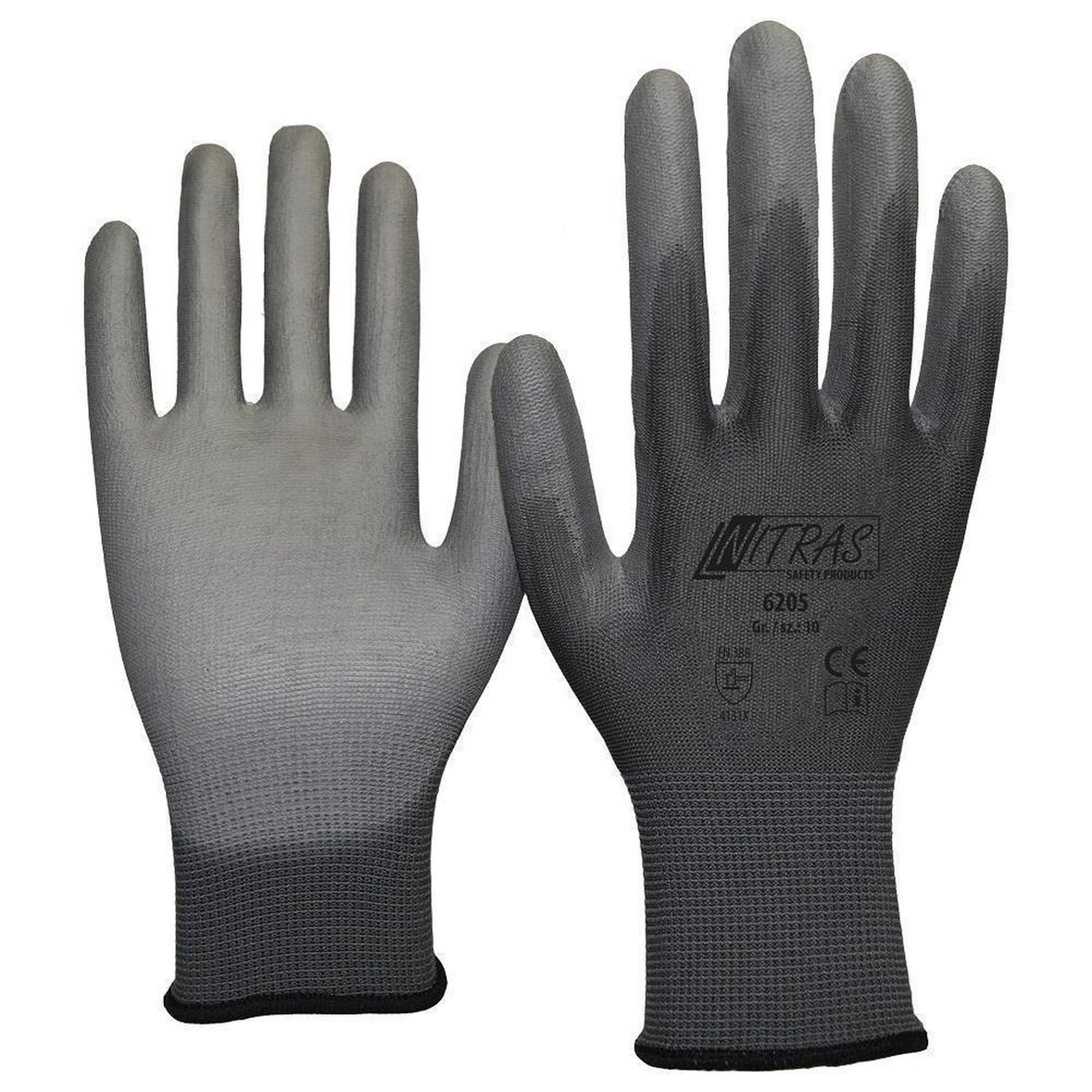 Arbeitshandschuhe | 12 Paar Nitras Nylonhandschuhe | Gr. 7