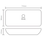 thumbnail of Lavandino Luxury Rettangolare Bianco Opaco 71x38cm Ceramica